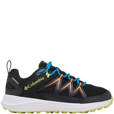 COLUMBIA BOYS WATERPROOF LACE TRAINER - BLACK ORANGE